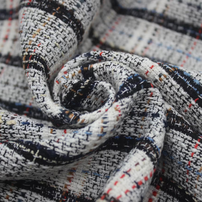 In Stock Yarn Dyed 100 Polyester Fragrant Breeze Tweedy Fabric for Women's Autumn and Winter Coat Clothing