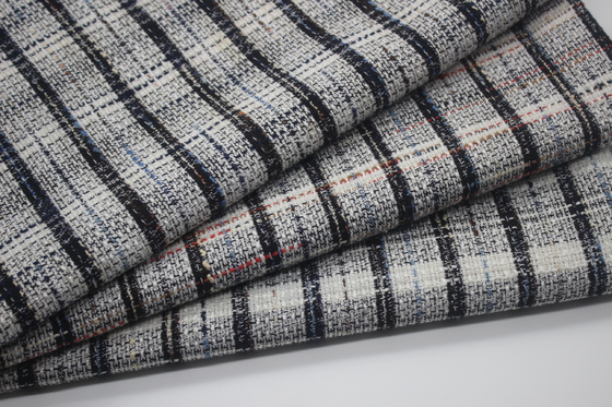 In Stock Yarn Dyed 100 Polyester Fragrant Breeze Tweedy Fabric for Women's Autumn and Winter Coat Clothing