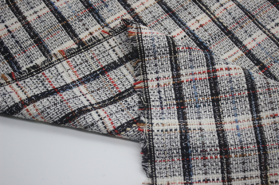 In Stock Yarn Dyed 100 Polyester Fragrant Breeze Tweedy Fabric for Women's Autumn and Winter Coat Clothing