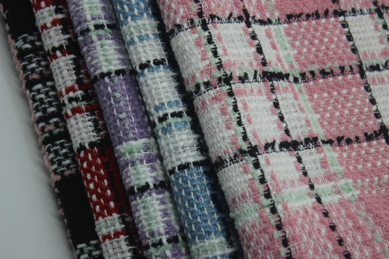 In Stock Yarn Dyed 100 Polyester Fragrant Breeze Tweedy Fabric for Women's Autumn and Winter Coat Clothing
