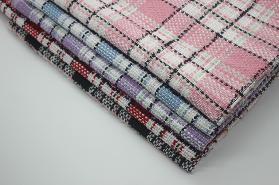 In Stock Yarn Dyed 100 Polyester Fragrant Breeze Tweedy Fabric for Women's Autumn and Winter Coat Clothing