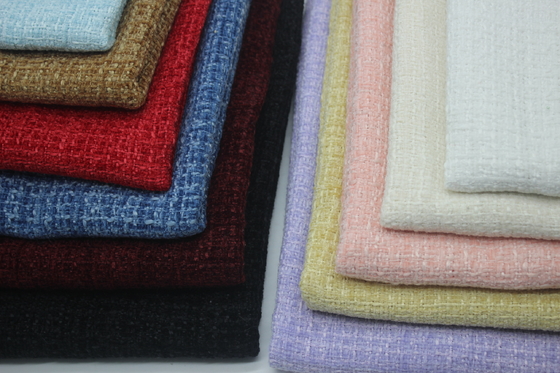 Wholesale New Plaid Tweed Coat Chenille Fabric for Autumn and Winter Women's Coat Clothing Luggage Fashion Cushion
