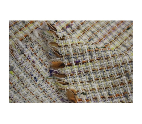 In Stock Wholesale of a Roll New Design 100 Polyester Tweed Fabric for Women's Coat Clothing in Autumn and Winter