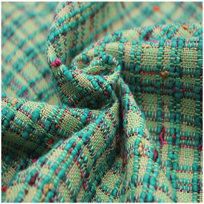 Stock Luxury New Design 100 Polyester Yarn Dyed Tweed Fabric for Plus Size Women's Dresses Coat Men's Clothing Pants