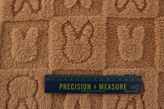 Eco-friendly Rabbit Pattern 100% Soft Polyester Jacquards Fabrics Shu Velveteen Sherpa Cotton Fabrics for Clothing for Home Blanket Textile