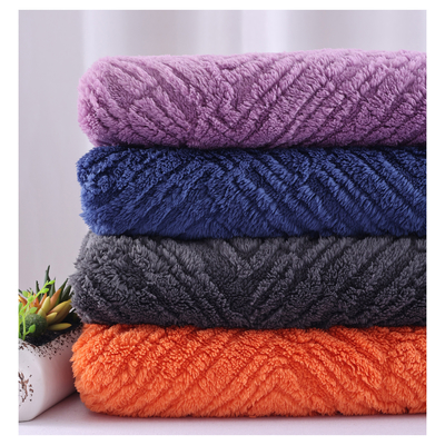 wholesale faux jacquard soft cotton fleece fabric for clothing blankets for winter pillows cushion