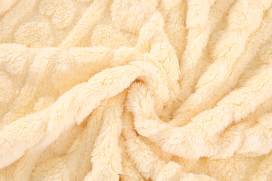 New Arrive Soft 100 Polyester Cotton Jacquard Fleece Fabric for Shoes Men Womens Clothing Blankets for Winter