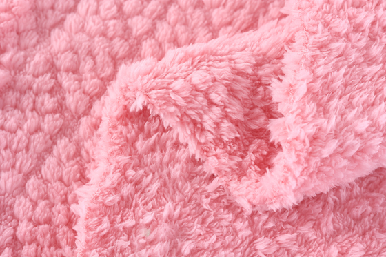 New Arrive Soft 100 Polyester Cotton Jacquard Embossed Fleece Fabric for Shoes Men Womens Clothing