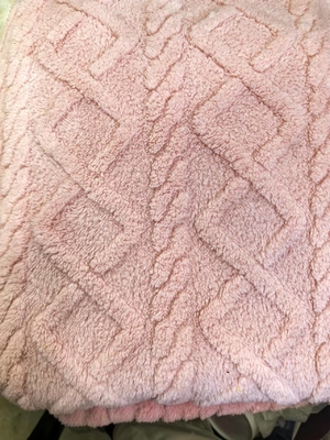 Wholesale Double Sided Faux Jacquard Soft Cotton Fleece Fabric for Clothing Blankets for Winter Pillows Cushion