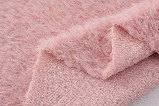Recycled 100% Polyester Fabric Plush Thick Faux Fur Noble Consort Toka Fur Suede Composite Fabric Women's Clothing Bag Shoes