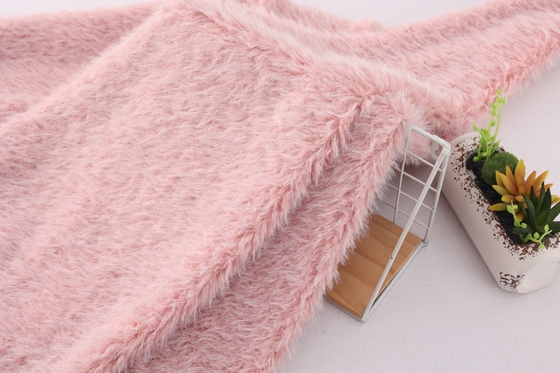 Recycled 100% Polyester Fabric Plush Thick Faux Fur Noble Consort Toka Fur Suede Composite Fabric Women's Clothing Bag Shoes