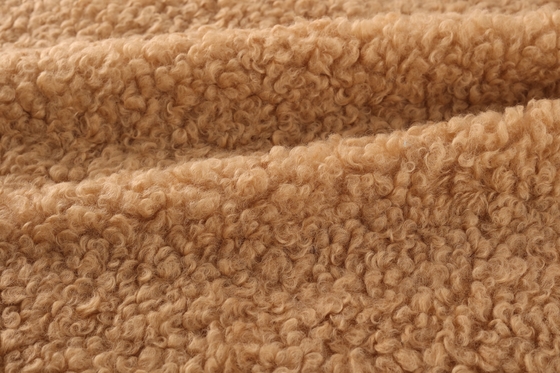Recycled Soft 100  Polyester Knitted Whole Sherpa Fleece Curly Fleece Plush Fabrics for Clothing Home Blankets Shoes