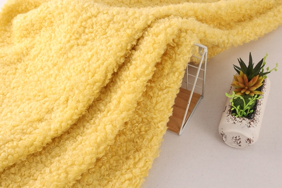 Recycled Soft 100  Polyester Knitted Whole Sherpa Fleece Curly Fleece Plush Fabrics for Clothing Home Blankets Shoes