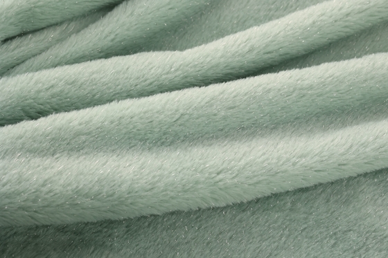 Recycled Soft 100 Polyester Fashion Fabric Silver Silk Plush Faux Fur Rabbit Ferret Fabrics for Women's Clothing Overcoat Bags Shoes