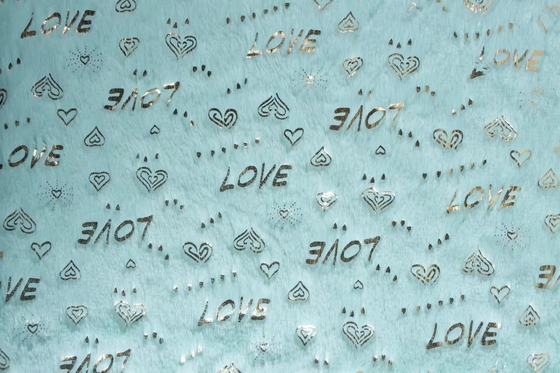 Super Soft Recycled 100 Polyester Hot Stamping Foil Bronzed Faux Fur Rabbit Fabric for Cushions Pillows Home Blanket