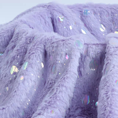 DDP USA Recycled China Manufacturer Wholesale Fashion Fluffy Multicolor Bronzing Fabric Poly Fleece Fabric Foil Rolls