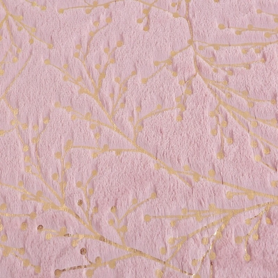Recycled High Quality Custom PV Velvet Branch Pattern Bronzing 100 Polyester Knitted Velvet Fabric Winter for Sale