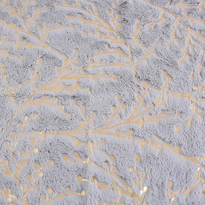 Recycled High Quality Custom PV Velvet Branch Pattern Bronzing 100 Polyester Knitted Velvet Fabric Winter for Sale