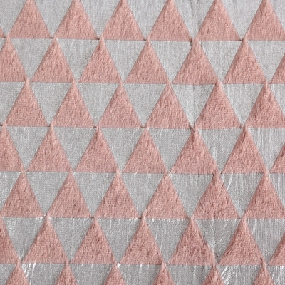 Recycled Super Soft Velvet Hot Silver Triangle Printed Fabric Velvet Cotton Fabric