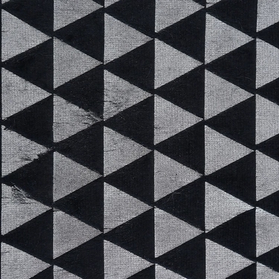 Recycled Super Soft Velvet Hot Silver Triangle Printed Fabric Velvet Cotton Fabric