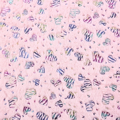 China Product Multi-Colors Design Polyester Material Foil Print Plush Velvet Fabric for Sale