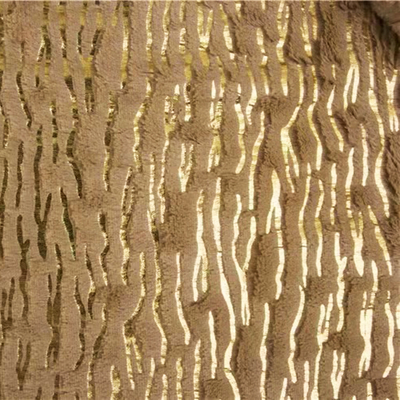Recycled Factory Direct Sale Cheap Custom Soft 100 Polyester Recycled PV Velvet Fabric for Sofa, Polyester Golden Bronze Fabric
