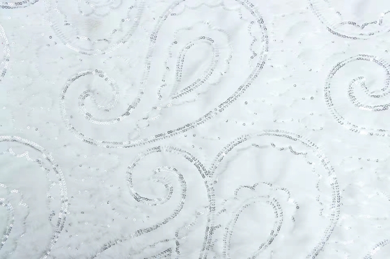 Recycled 100 Polyester Sequin Embroidered on Pv Velvet Fur Fabric for Womens Clothing Home Blanket