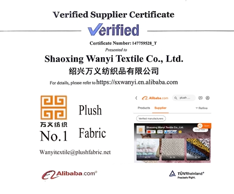 Recycled 100%  Polyester Fur Velvet Plush Fabric PV Velvet Embroidery Stripe Quilting Plush Fabric for Clothing Pillows