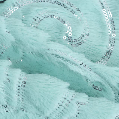 Recycled Factory Direct Sale Customized Design Soft Polyester Embroidery Korean Velvet Sequin Fabric for Women's Clothing Dress