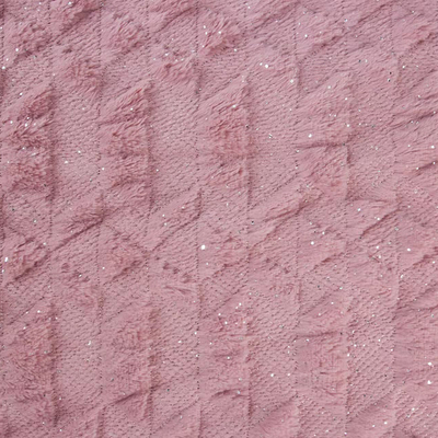 NO MOQ Customized Design Soft Solid Color Plain Velvet Double Sided Quilted Fabric