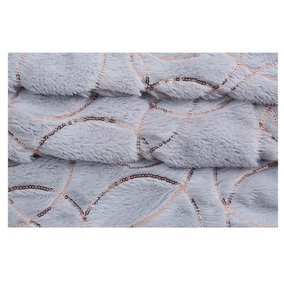 China Supplier Wholesale Shine Poly Round Shape Embroidered Sequin Fabric Velvet