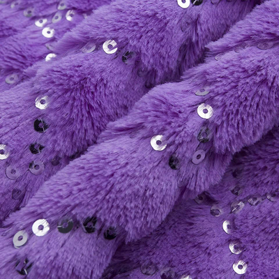 Recycled Free Sample Cheap Wholesale Embroidery Sequin 100 Polyester Plush Flock Velvet Fleece Fabric