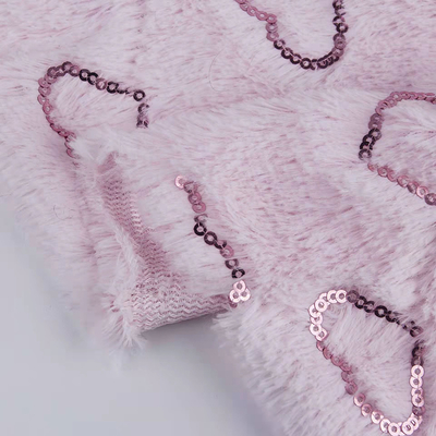 DDP China Supplier Wholesale Shine Poly Embroidered Sequin Fabric Manufacturer Fleece Velvet Fabric