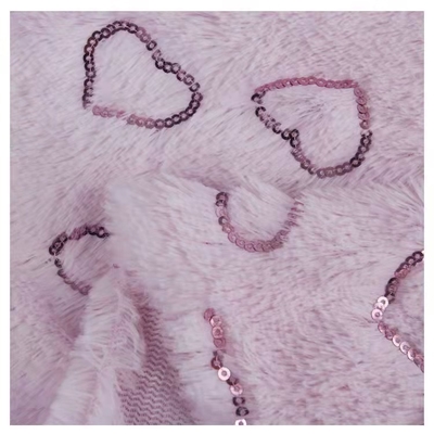 DDP China Supplier Wholesale Shine Poly Embroidered Sequin Fabric Manufacturer Fleece Velvet Fabric