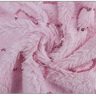 DDP China Supplier Wholesale Shine Poly Embroidered Sequin Fabric Manufacturer Fleece Velvet Fabric