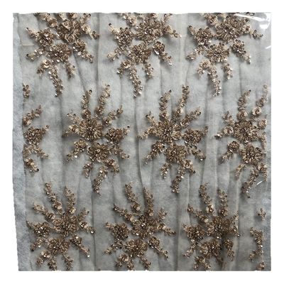 High Quality Easily Customizable Luxury 3D Sequin Beaded African Embroidery Lace Fabric for Girls Women's Dress Party Dress