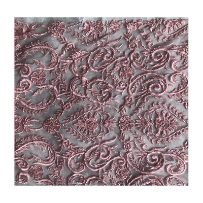 Easily Customizable Luxury 3D Flowers Beaded Embroidery Lace Fabric New Design Lace for Women's Clothing Dance  Dresses