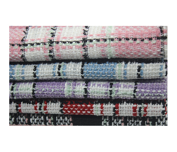 In Stock Yarn Dyed 100 Polyester Fragrant Breeze Tweedy Fabric for Women's Autumn and Winter Coat Clothing