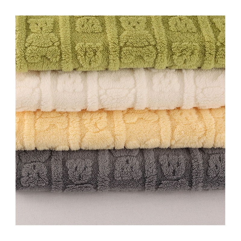 Eco-friendly 100% Cotton Soft Jacquard Fabric Shu Velveteen Sherpa Cotton Fabrics for Clothing for Home Blanket Textile