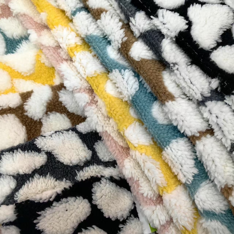 New Arrive Soft Stock 100 Polyester Jacquard Double-side Cotton Fabric for Clothing Winter Blanket