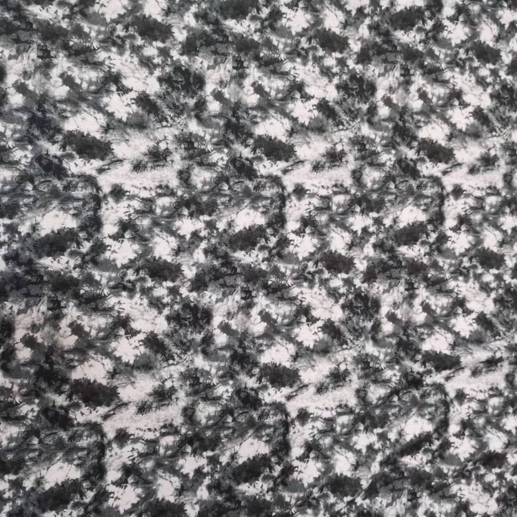 Recycled 100 Polyester China Supplier  Top Selling Short Plush Digital Print Custom Velvet Fabric Printing  for Dress