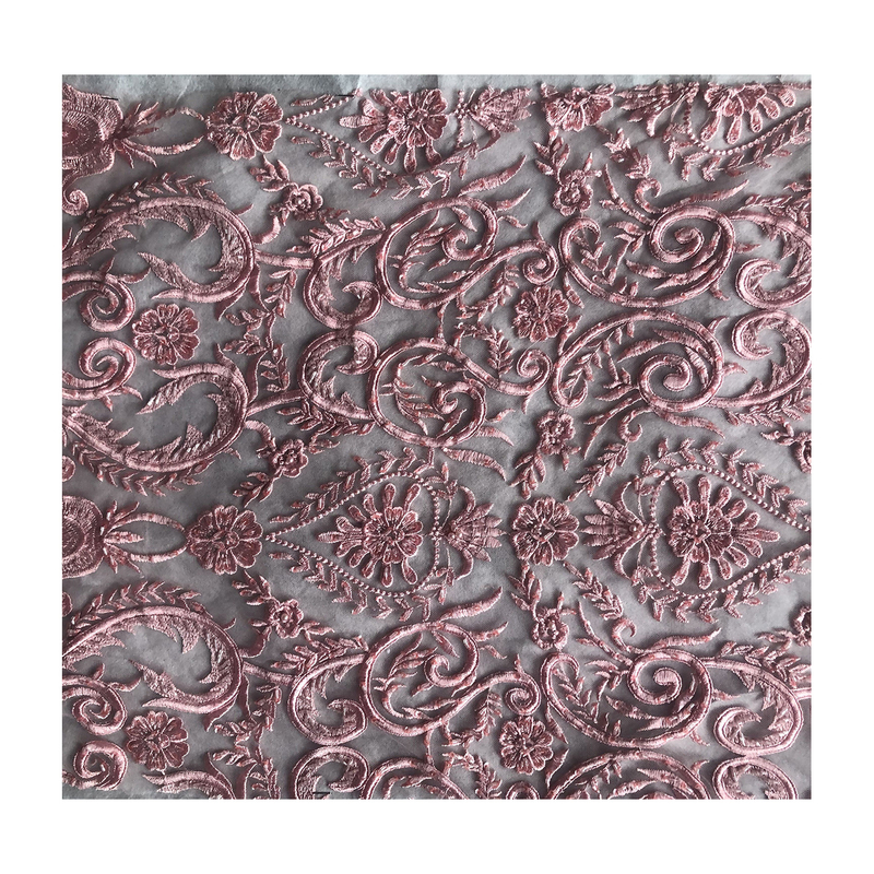 Easily Customizable Luxury 3D Flowers Beaded Embroidery Lace Fabric New Design Lace for Women's Clothing Dance  Dresses