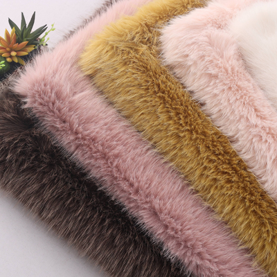 Recycled  100% Polyester Fabric 40mm Plush Thick Faux Fur Toka Fur Suede Composite Fabric Clothing Women's Clothing Bag Shoes