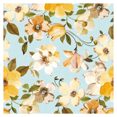 Recycled Customized Digital Print Floral Silky Satin 100 Polyester Fabric Satin Silk for Women's Clothing Dresses Bags Curtain