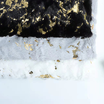 DDP Recycled Free Sample Cheap Wholesale PV Velvet Marble Style Knit White Polyester Hot Stamping Foil Fabric