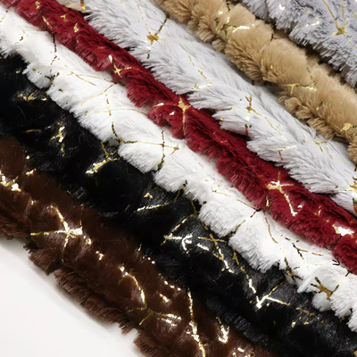 Eco-friendly 2022 New Fashion Knit 100 Polyester Knit Bronzing Design PV Velvet Winter Fabric